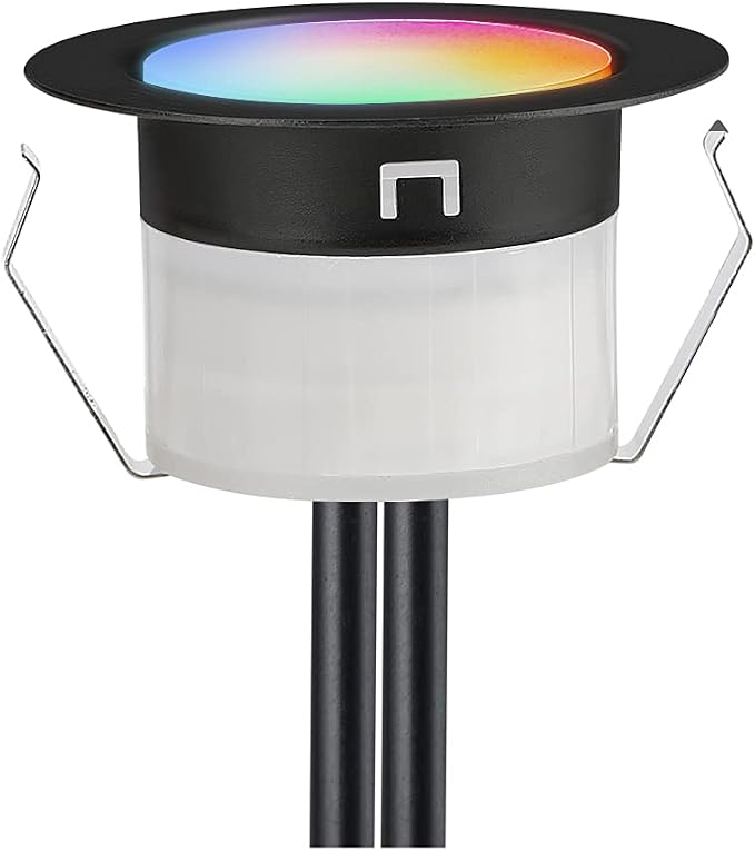 FVTLED Low Voltage Recessed RGBW Deck Light, Φ1.22 RGB & Warm White Stainless by FVTLED