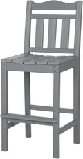 nalone Outdoor Bar Stool, HDPE Tall Adirondack Chair Bar Chair, Weather by NALONE
