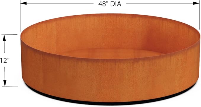 Plantercraft Corten Steel Planter 48 Inch | Large Round Planters - Image 5