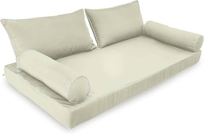 Outdoor Daybed Cushion Cover Twin, Daybed Mattress Bolster Pillow Fitted Sheet by Unknown