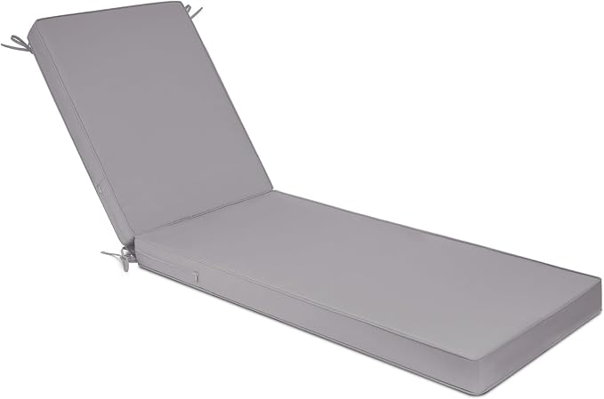 Lounge Chair Cushion Waterproof Chaise Lounge Cushions 72x21x3 Inch Non-Slip by Parkerly