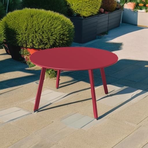 Grand patio Round Steel Patio Coffee Table, Weather Resistant Outdoor Large - Image 6