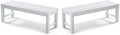 Stoog Outdoor Bench Set of 2, 2-Person Backless Outdoor Benches Weatherproof by Stoog