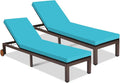 Tangkula Patio Chaise Lounge Chair, Outdoor Rattan Lounger Recliner Chair by TANGKULA