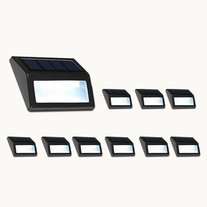 Solar Lights Outdoor, Waterproof Solar Powered Deck Step Lights by Follateas