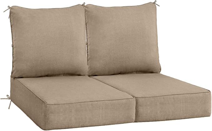 Sundale Outdoor Olefin Deep Seat Cushion Set of 2, Patio Chair Cushion and by SundaleOutdoor