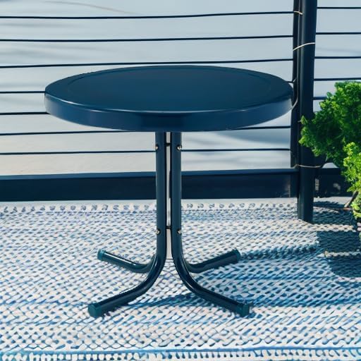 Crosley Furniture Griffith Weather Resistant Retro Metal Outdoor Side Table - Image 2
