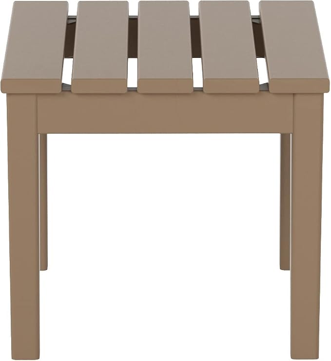 WestinTrends Ashore Outdoor Patio Modern Adirondack Side Table, Weathered Wood - Image 5