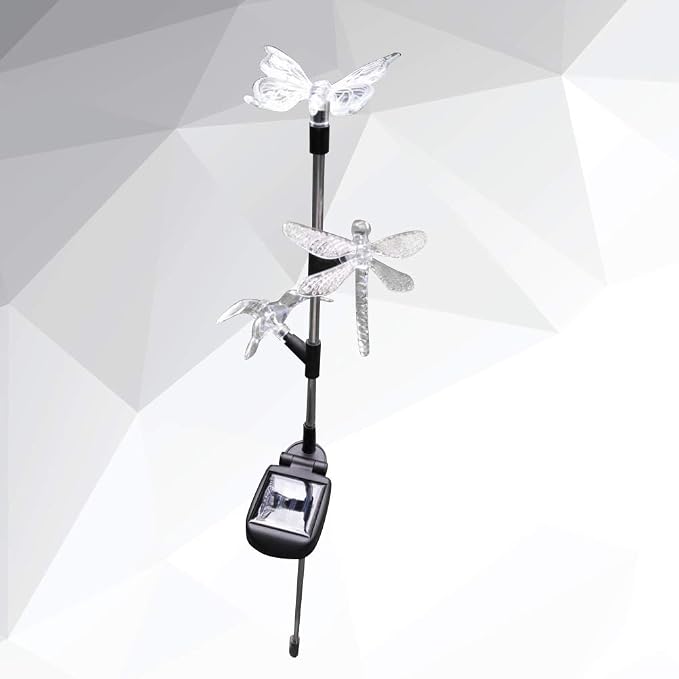 Solar Garden Stake Lights Hummingbird Butterfly and Dragonfly Multi-Color - Image 8