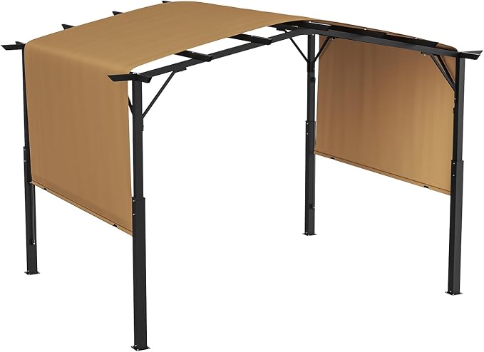 VEVOR 10 x 10 ft Outdoor Pergola, Arched Top Metal Pergola, Retractable Pergola - Image 12
