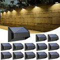 Brighter Solar Fence Lights, Solar Lights Outdoor Waterproof, Warm White and by Unknown