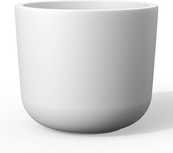 Kante Round Concrete Planter, 13.2 Inch Dia Classic Style Large Plant Pot by Kante