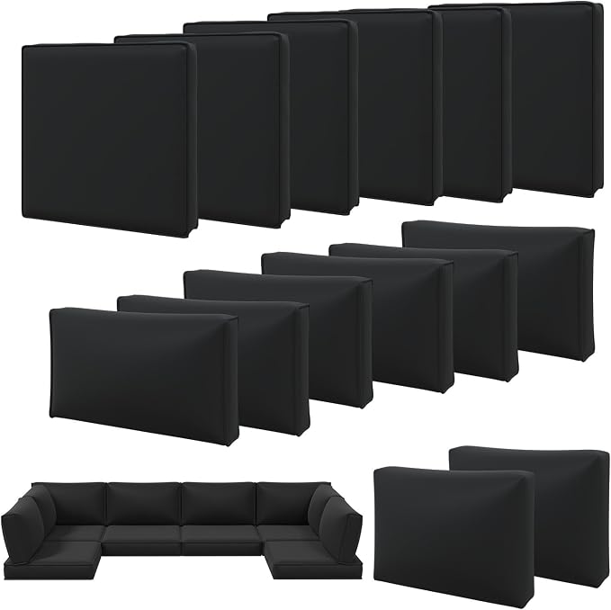 Aoxun 14pcs Patio Cushion Covers Replacement, Waterproof Outdoor Furniture by Aoxun
