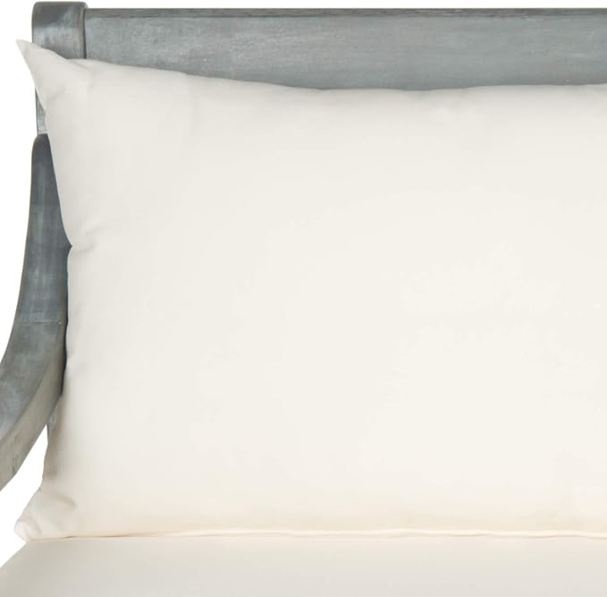 Safavieh Outdoor Collection Pasadena Ash Grey/ Beige Acacia Wood Cushioned - Image 5