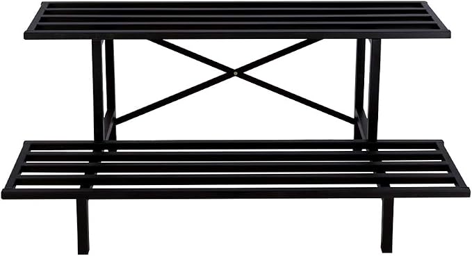 Zhongma 2 Tier Sturdy Metal Plant Stand Heavy Duty Plant Holder by Zhongma