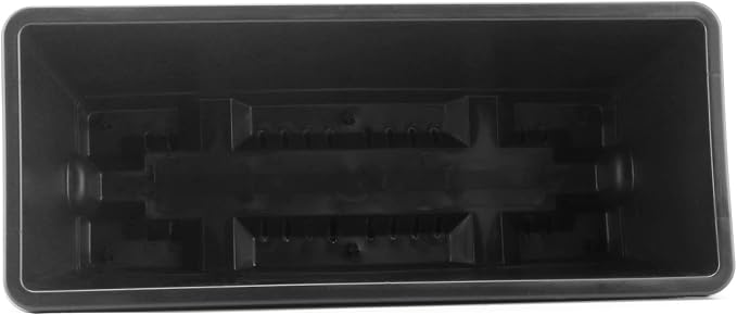 LEXININ 6 Pack 17 Inch Black Plastic Rectangular Window Planter Box, Window - Image 5