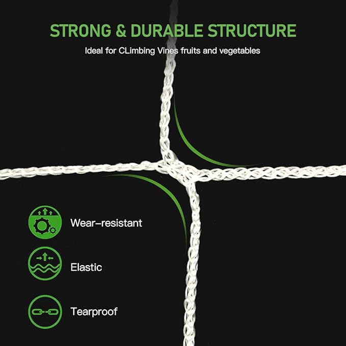 Trellis Netting, CANAGROW Heavy-Duty Garden Plant Trellis Netting - Image 3