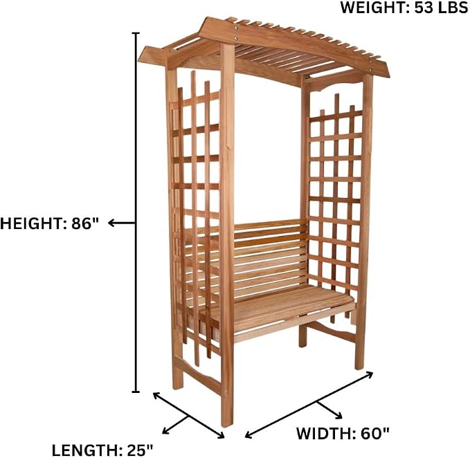 All Things Cedar GA87-B Garden Arbor - Image 9