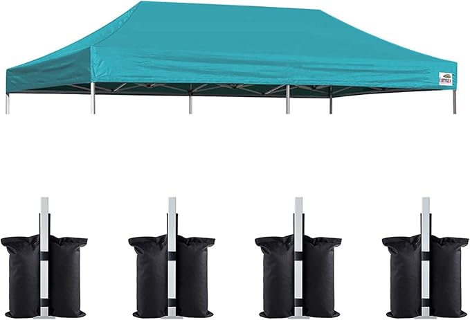 Eurmax USA 10x20 Pop Up Canopy Replacement Canopy Tent Top Cover, Instant by Eurmax