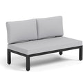 MFSTUDIO 2 Seat Patio Furniture Set, Outdoor Metal Frame Patio Sectional Sofa by MFSTUDIO
