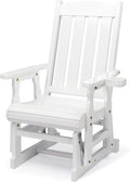 VINGLI Outdoor Glider Chair Wood Patio Glider by VINGLI