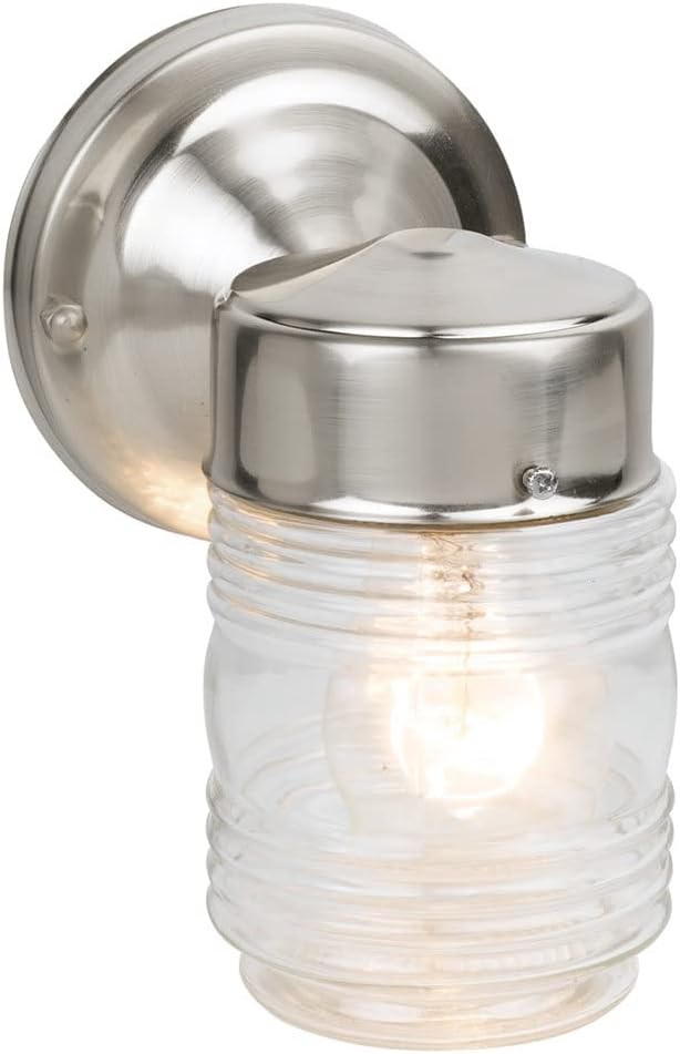 Design House 507806 Jelly Jar Classic 1-Light Indoor/Outdoor Wall Light by DesignHouse