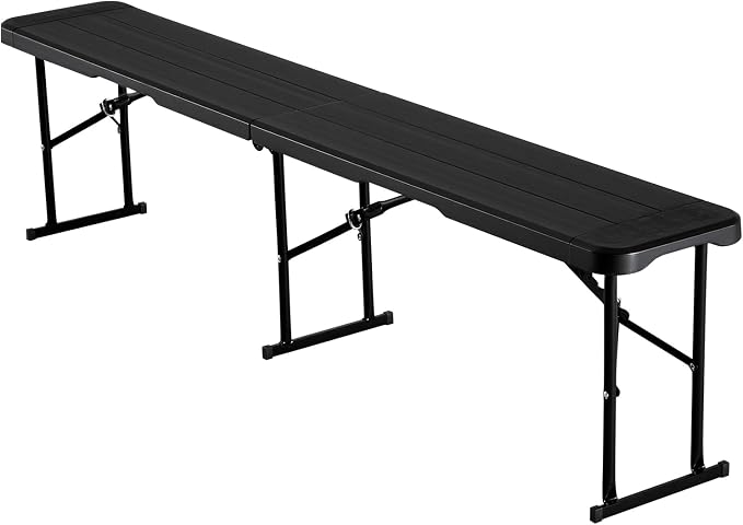 VEVOR Plastic Folding Bench, 6 ft Portable Bench - Image 9