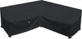 Heavy Duty Outdoor Sectional Sofa Cover, Waterproof 600D Patio Sectional Couch by Flexiyard