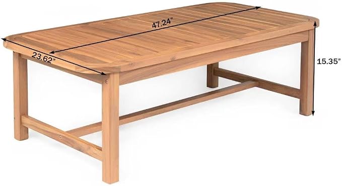 Christopher Knight Home Walla Patio Acacia Wood Coffee Table, Solid Wood - Image 2