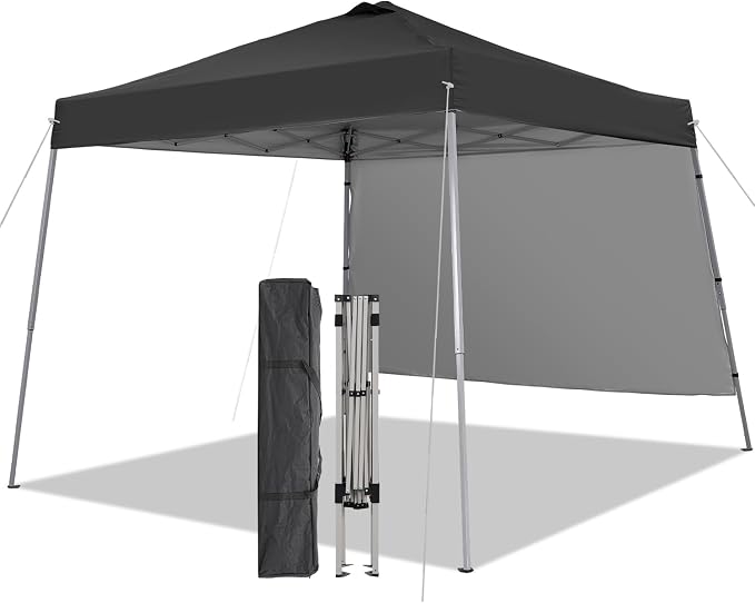 Canopy Tent, 10X10 FT Pop Up Canopy Outdoor Tent Slant Legs by Oneofics