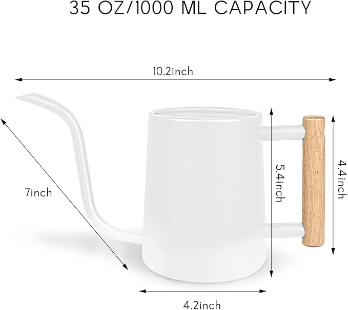 Watering Can Indoor Plants, 35 oz/1000 ml Metal Stainless Steel Watering Can Pot - Image 7