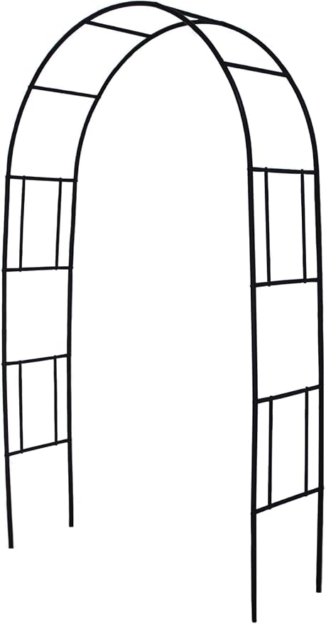Metal Pergola Arbor Trellis, 7 Feet High x 4 Feet Wide, Garden Arch by SCENDOR