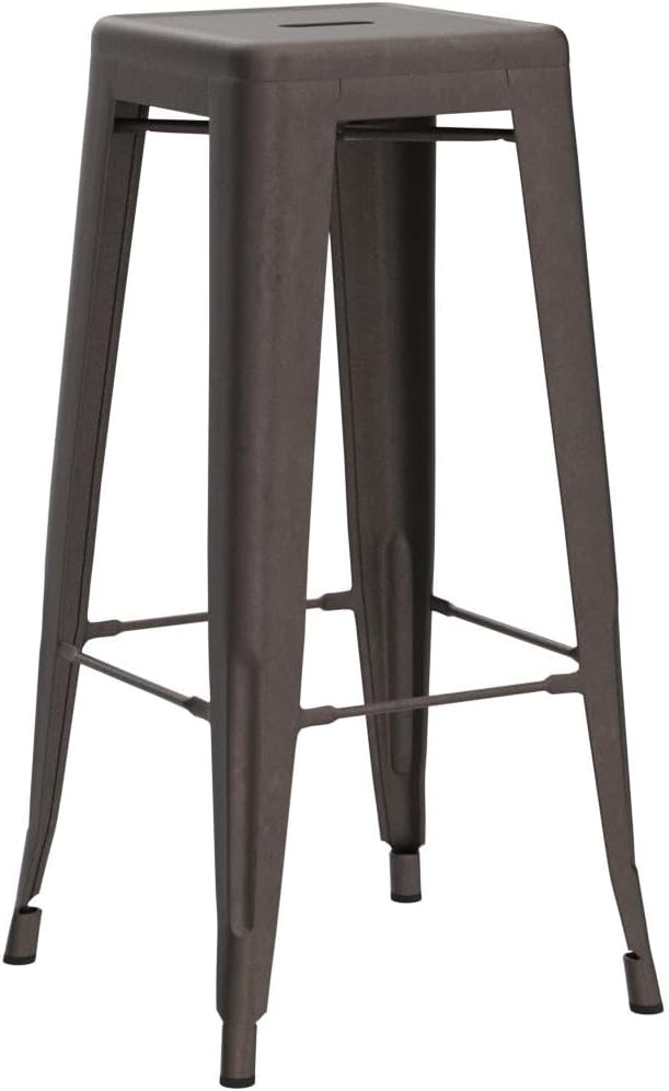 FDW Metal Bar Stools Set of 4 Counter Height Bar Stools 24 Inches Industrial - Image 5