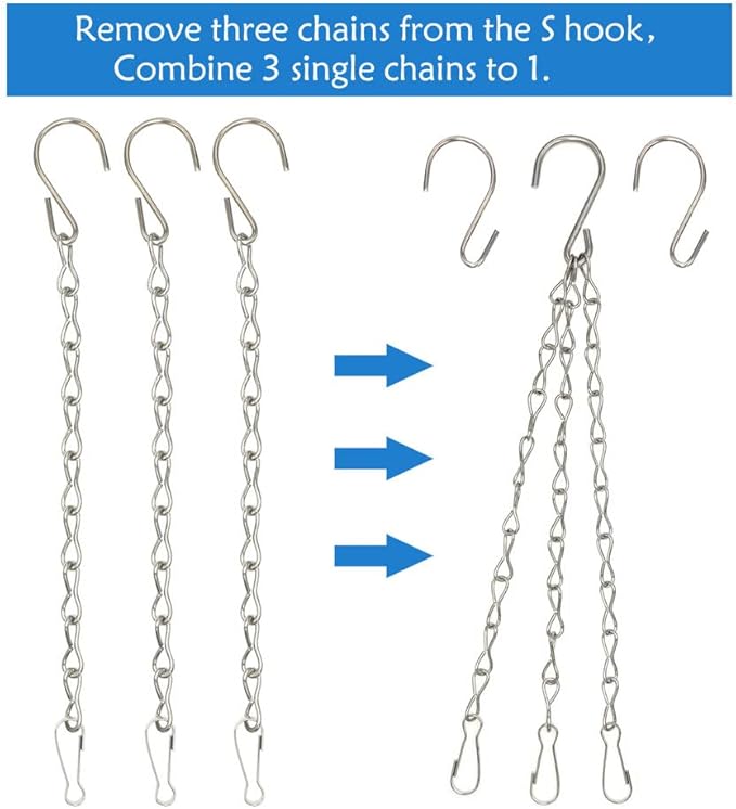 YINGFENG 4 Pack 35 Inch Silver Hanging Chain - Image 5