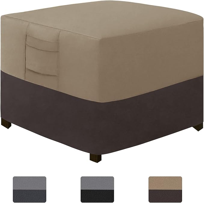 Easy-Going Outdoor Ottoman Cover, Waterproof Patio Ottoman Cover, Heavy Duty by Easy-Going