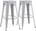 AC Pacific 30” Metal Backless Barstool Set of 2 – Country Rustic Style by ACPacific