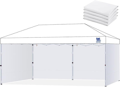 10x20ft Canopy Sidewalls fit 10x20ft Pop Up Tent, Waterproof 99% UV Protection by FANPATUS