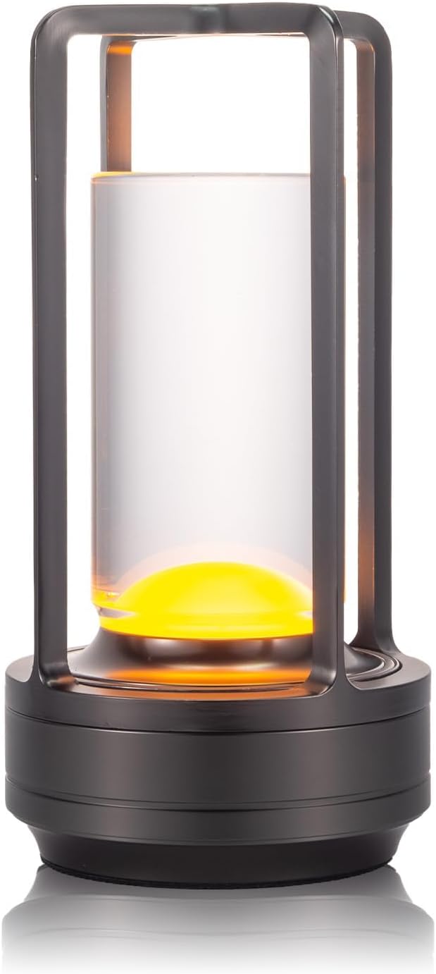 Portable Metal Table Lamp for Indoor/Outdoor, Rechargeable Cordless LED Lamp by HAPYGILightings