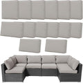 14Pcs Outdoor Cushion Covers Replacement Washable w/Zipper by Frxeyaliz