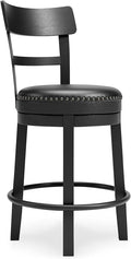 Signature Design by Ashley Valebeck Faux Leather Upholstered Swivel Barstool by SignatureDesignbyAshley