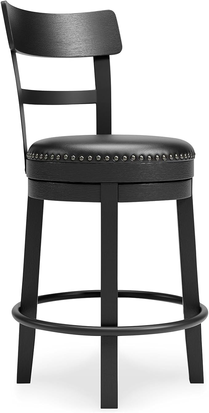 Signature Design by Ashley Valebeck Faux Leather Upholstered Swivel Barstool by SignatureDesignbyAshley