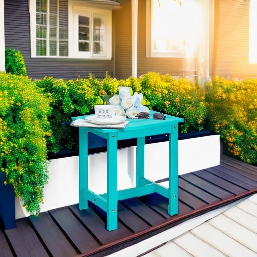 Y&M Outdoor Side Table, HIPS Adirondack Small Single Table, Waterproof Square - Image 5