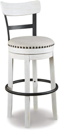 Signature Design by Ashley Valebeck Tall Upholstered Swivel Barstool, Cushioned by SignatureDesignbyAshley