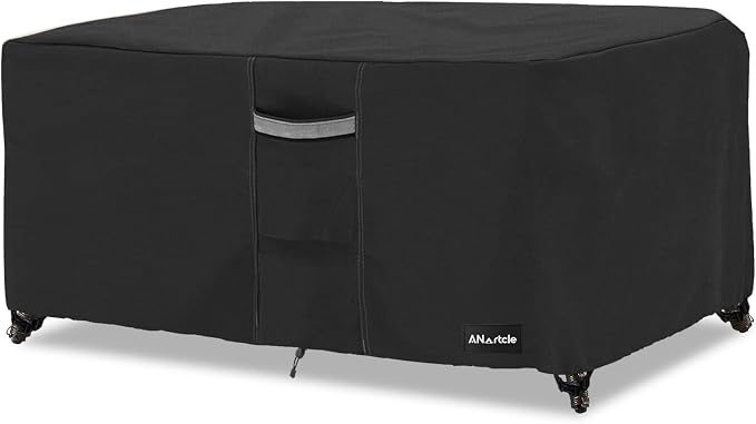 Patio Coffee Table Cover, 600D Waterproof Heavy Duty Rectangular Outdoor Table by PatioFurnitureCovers