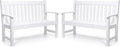 Stoog Outdoor Benches Set of 2, All-Weather HIPS Plastic Garden Bench by Stoog