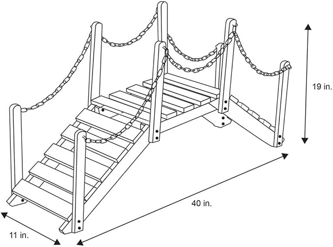 Pemberly Row Transitional Cedar Wood Decorative Garden Bridge, 3 ft, - Image 2