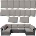 14Pcs Outdoor Cushion Covers Replacement Washable w/Zipper by Frxeyaliz