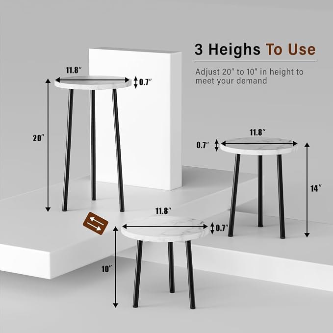Plant Stand Indoor Tall: Corner Wood Plant Stand 2 Pack Mid Century Modern Decor - Image 2