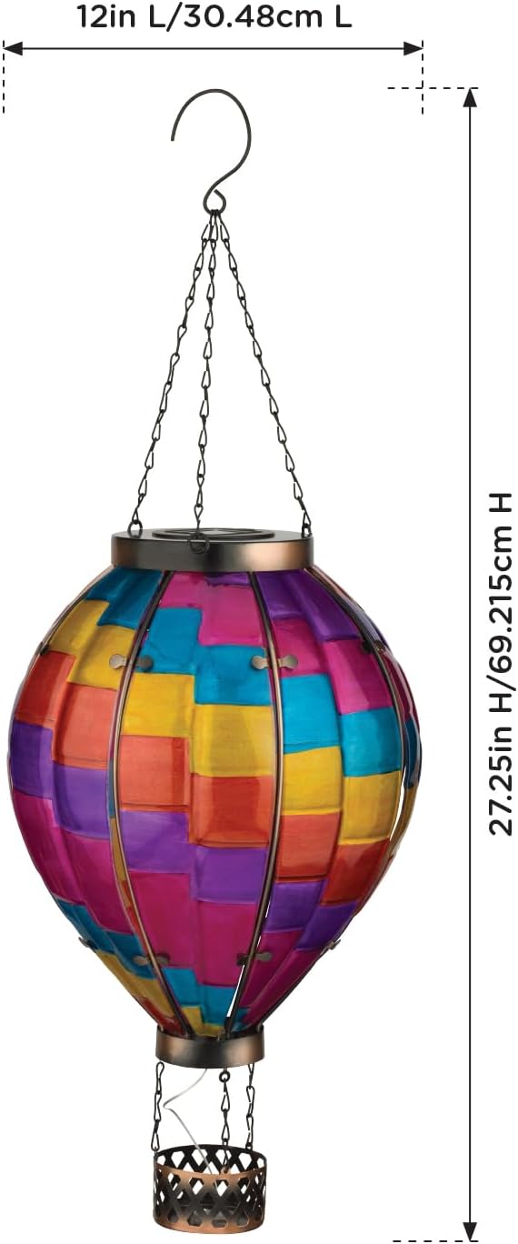 Regal Art & Gift Hot Air Balloon Solar Lantern – Hanging Solar-Powered LED - Image 3