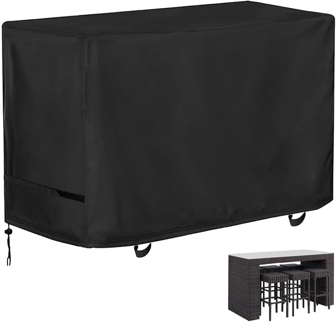 Oslimea Outdoor Bar Covers 60" Long Waterproof Tall Bar Height Patio Table by Oslimea